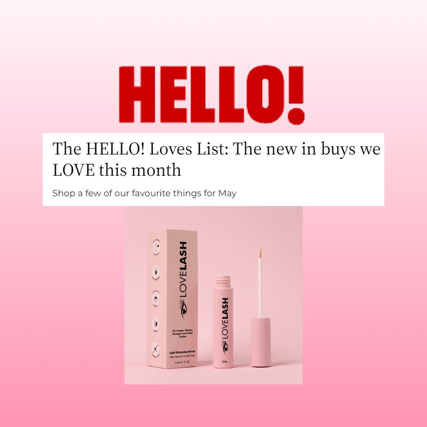 LoveLash Eyebrow Growth Serum 3ml